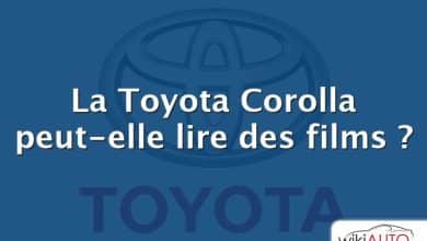 La Toyota Corolla peut-elle lire des films ?